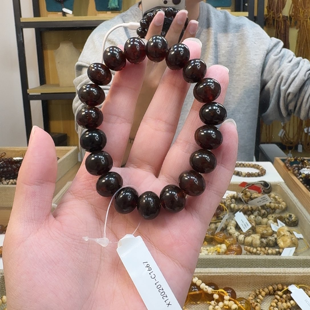 汤***圈琥珀未镶嵌裸石抚顺琥珀血珀