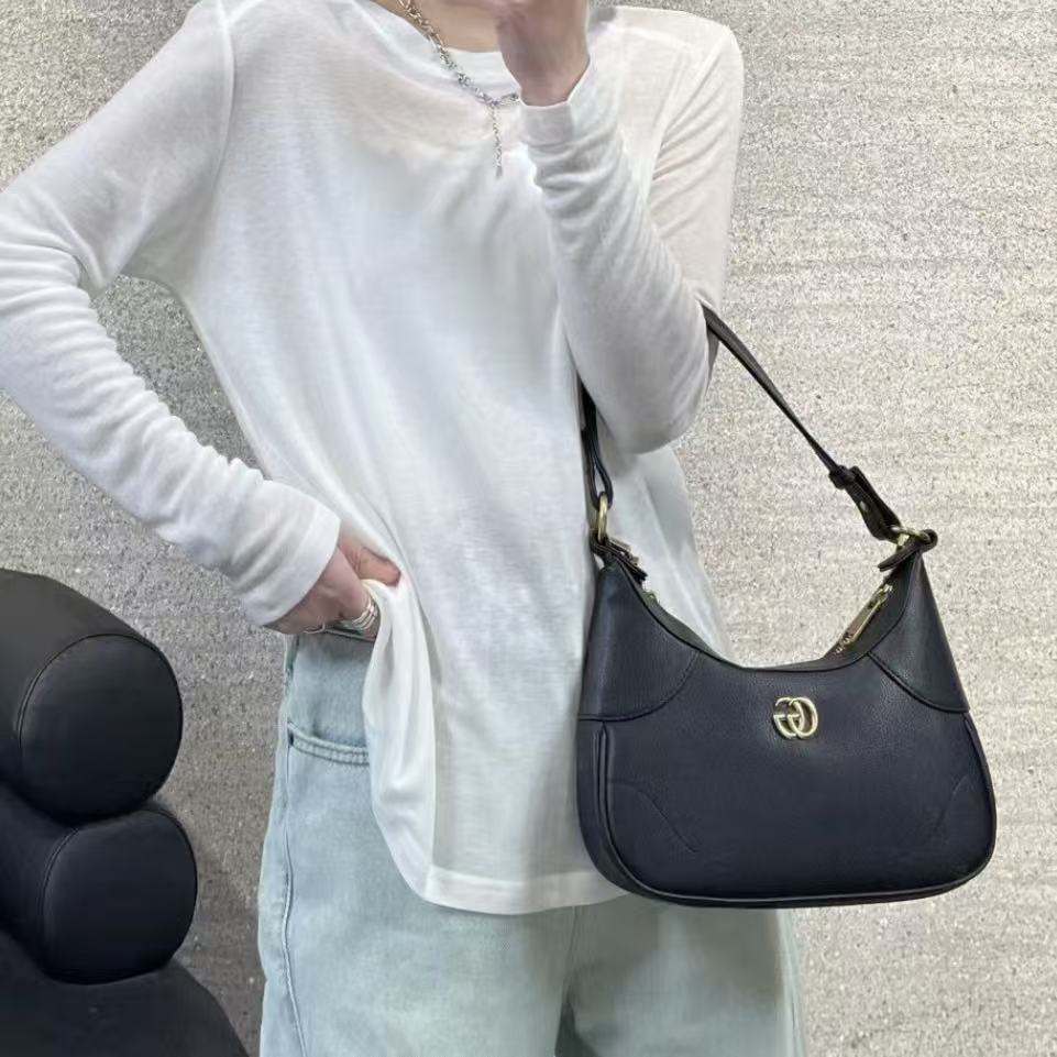 95新 GUCCI/古驰 御古屋/18187/Aphrodite新月单肩包 缺一节肩带