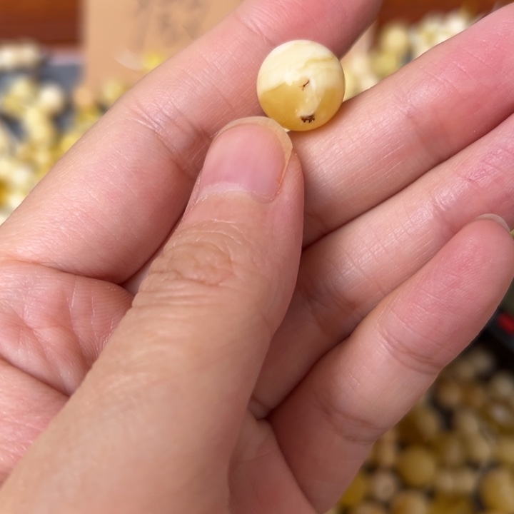 蜜蜡未镶嵌裸石12.2mm一个