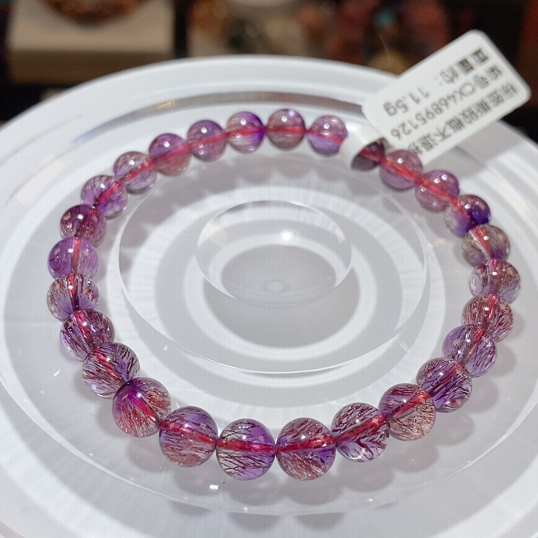 水晶手链未镶嵌F紫超七6.8