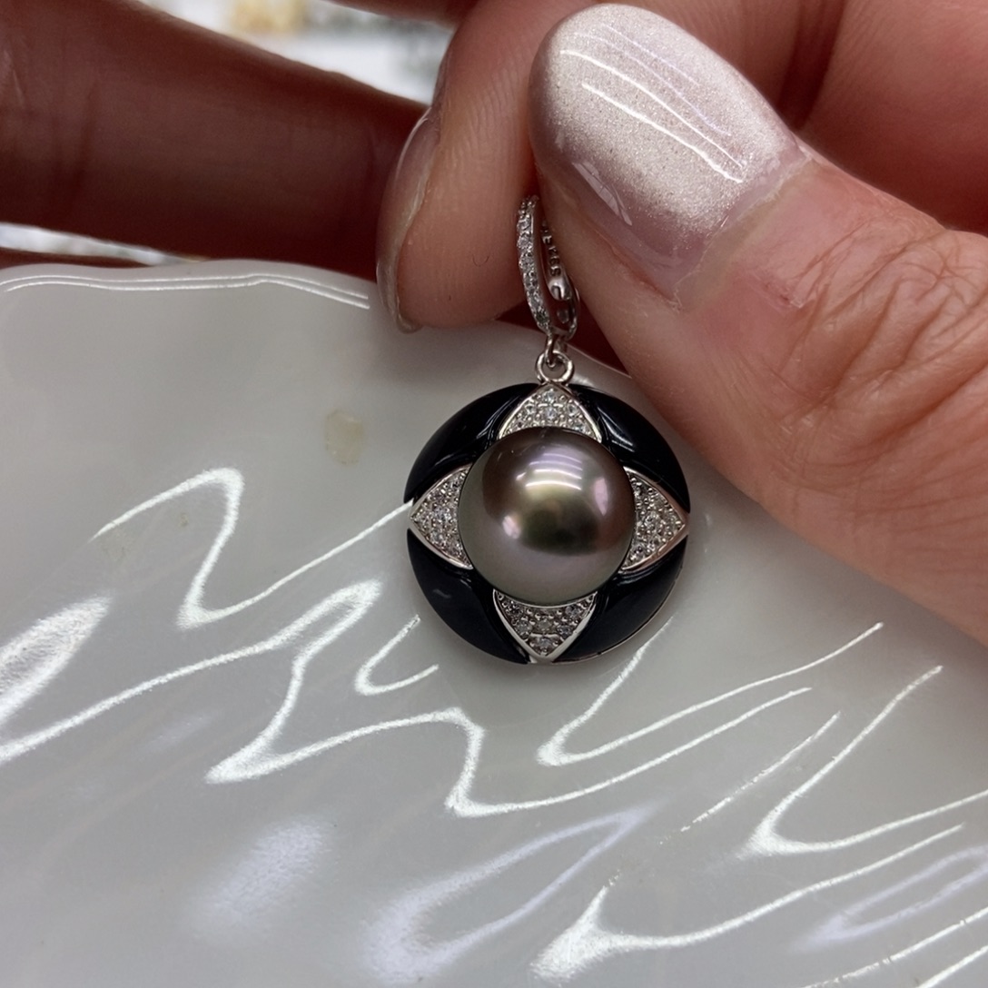 海水珍珠吊坠(不含链)银S925镶嵌