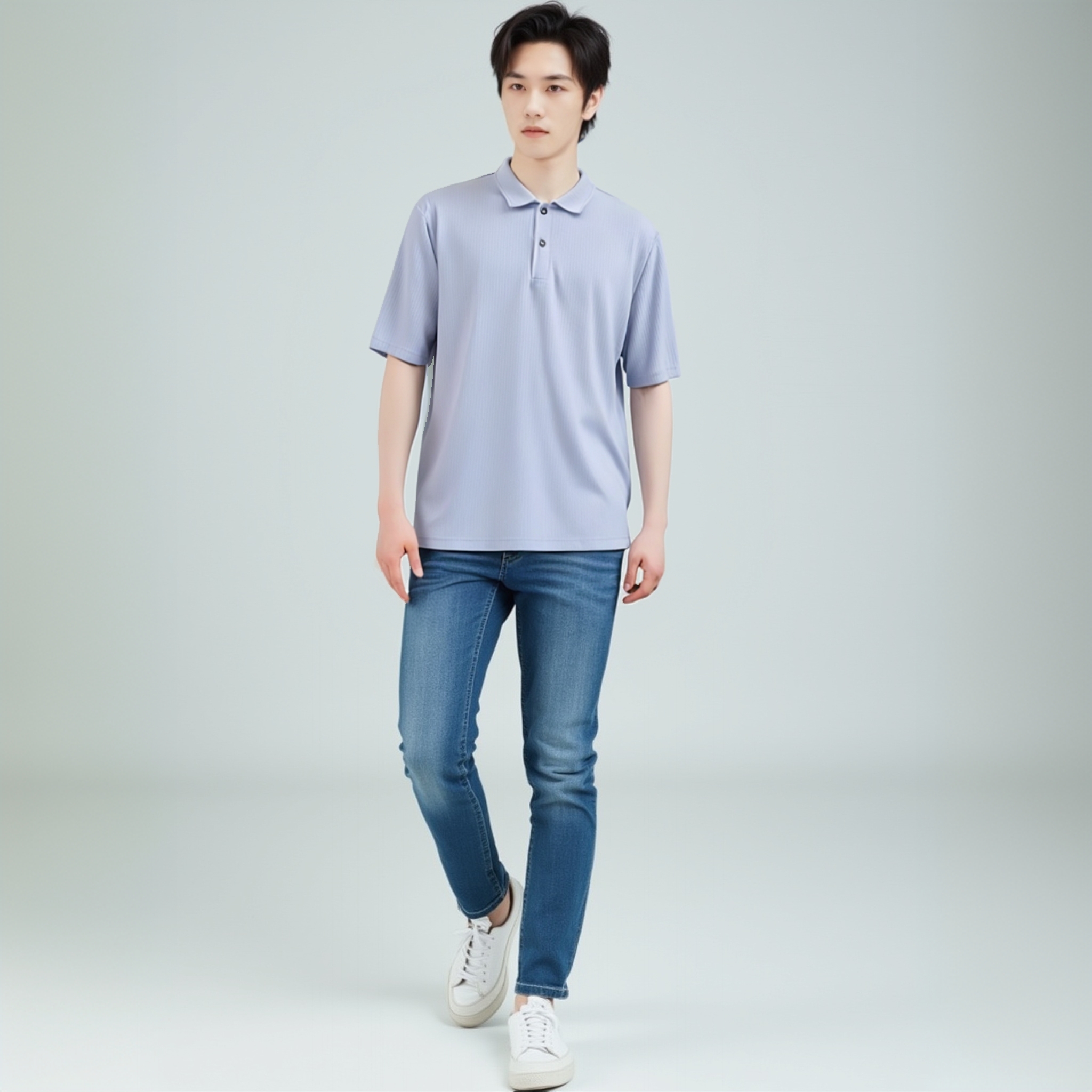 8A12  翻领男装纯色短袖Polo衫005