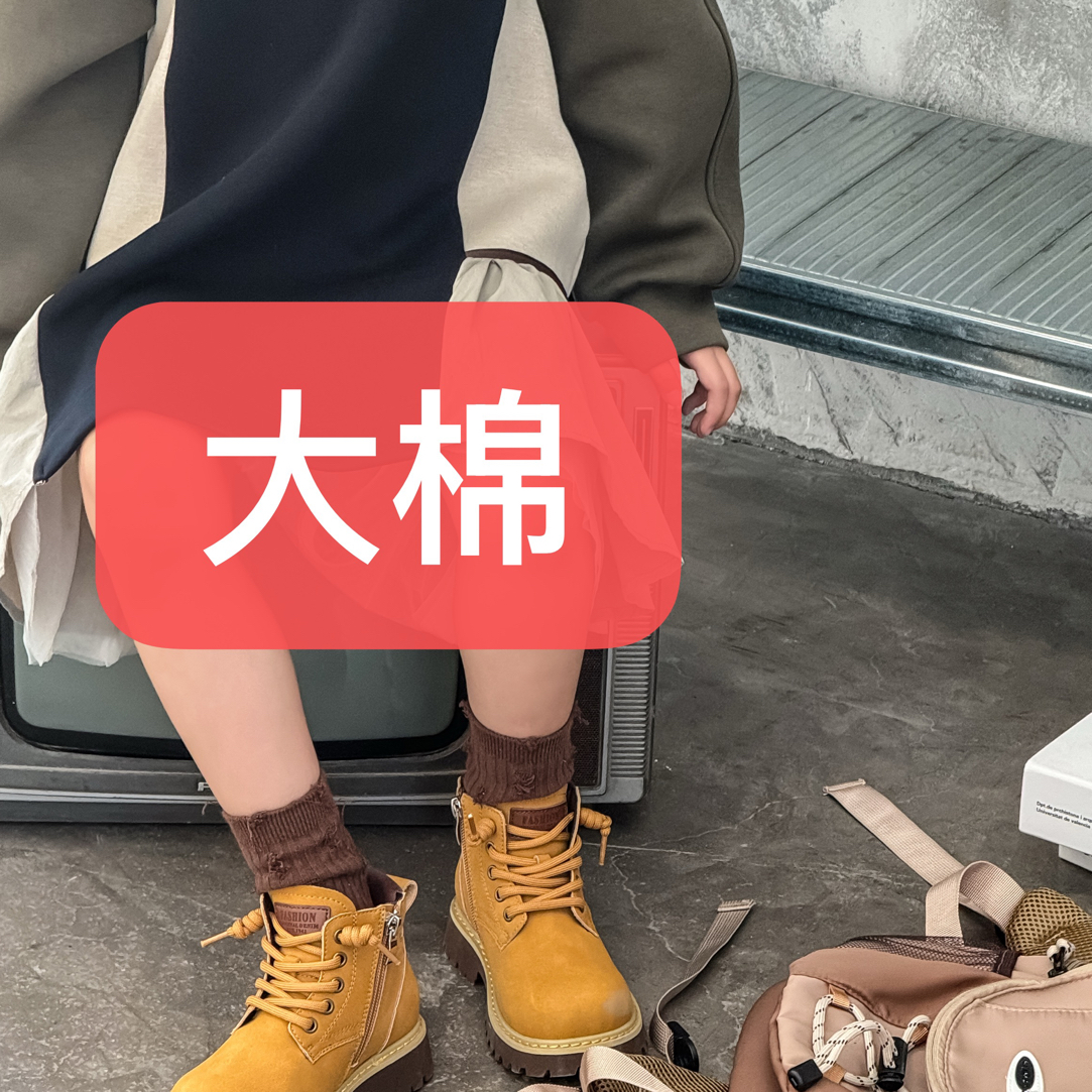 休闲时尚百搭款大棉儿童马丁靴