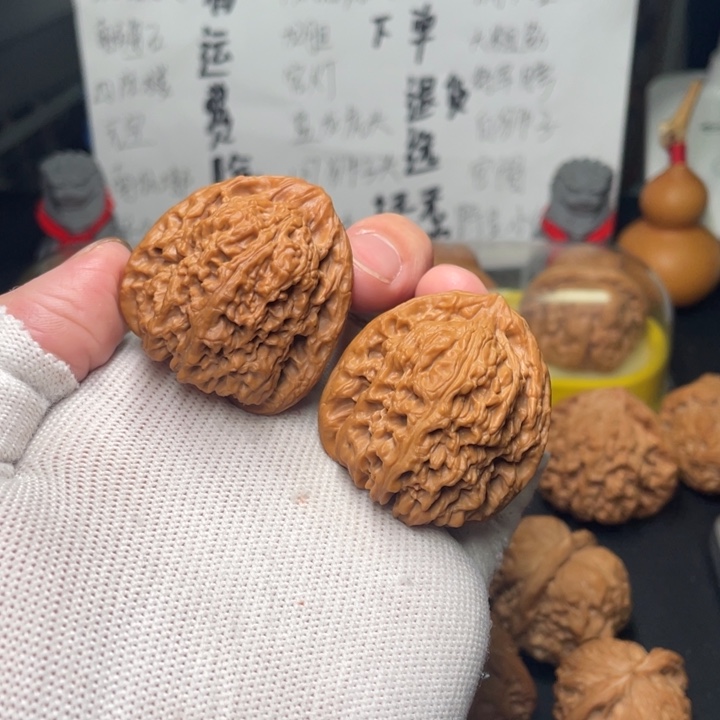 文玩核桃把件39尺全家福南疆100