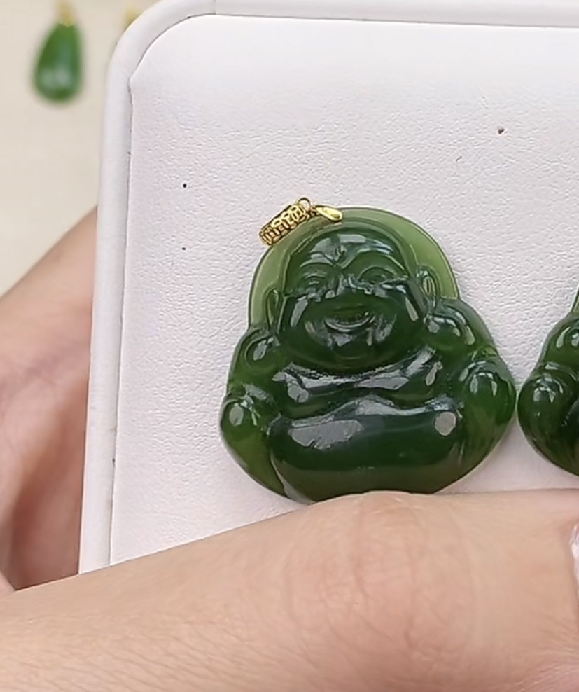 【佛公】天然和田玉项链吊坠项链锁骨链18k金