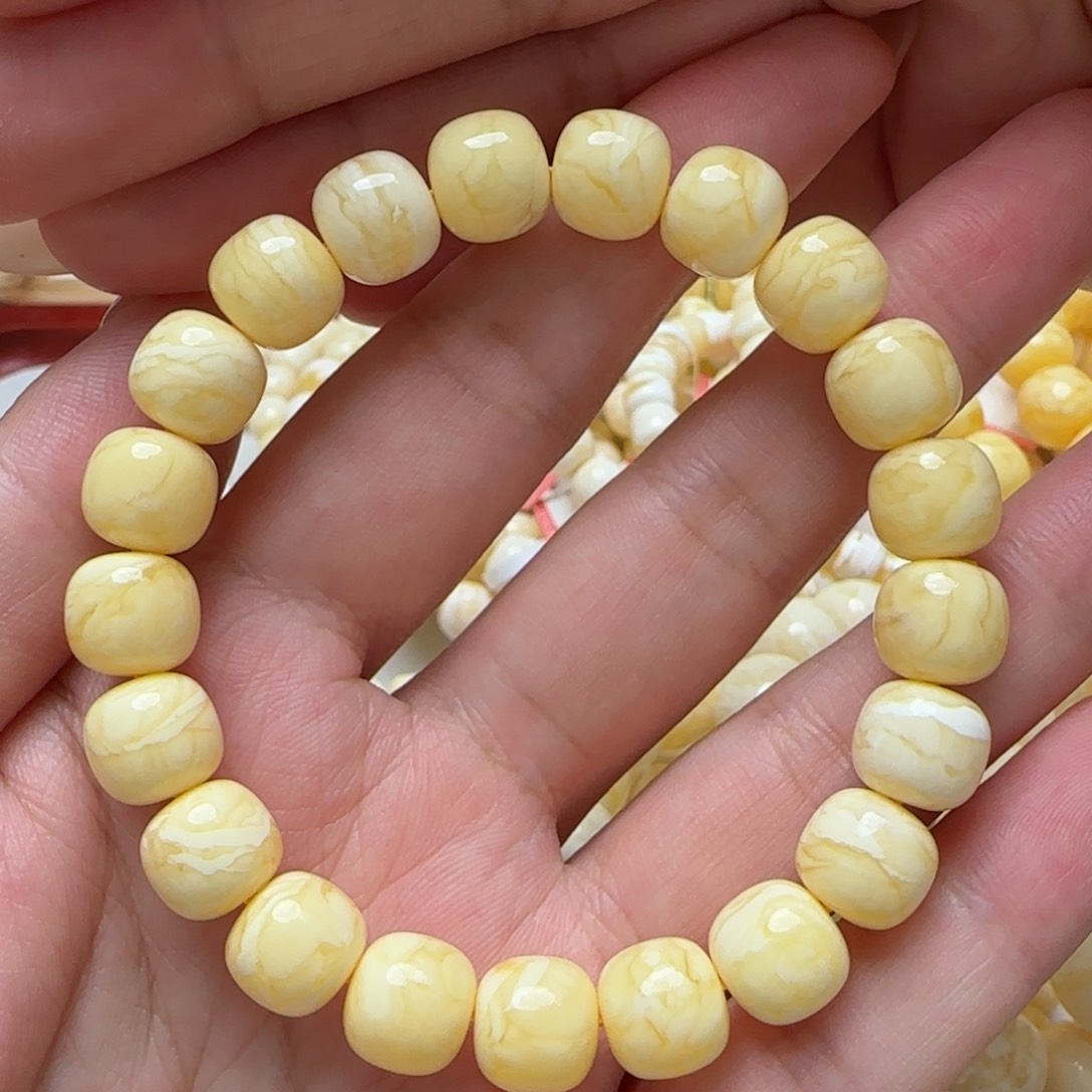 未镶嵌琥珀手链10m焦皮同料