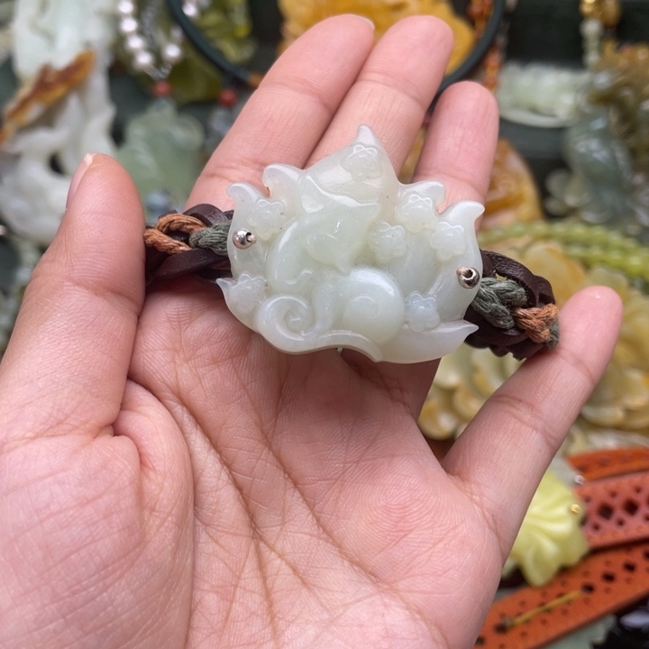 蛇纹石玉手牌合金