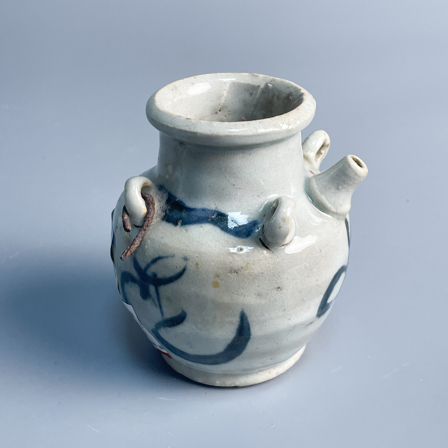 M25LP006088 - 明晚期 青花四系壶.8