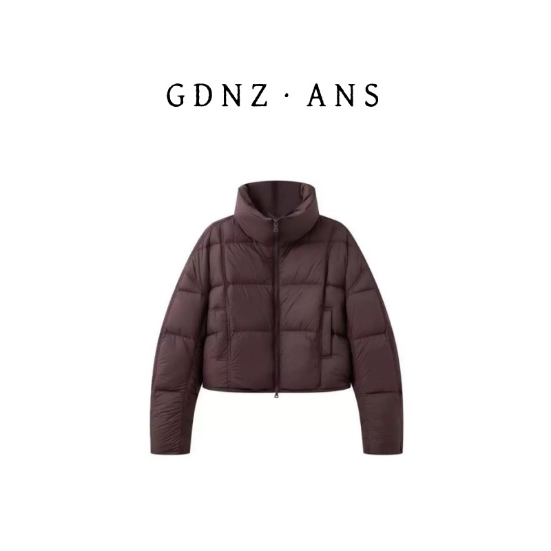 【艾家商场专享】女装2025冬季新款百搭轻薄立领短款羽绒服4143