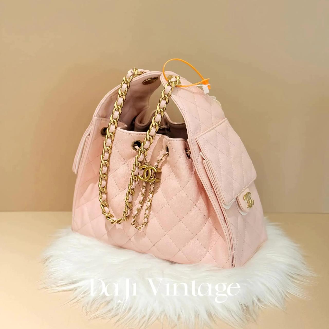 99新 Chanel/香奈儿 大吉中古/11月票香奈儿粉金25bag小号