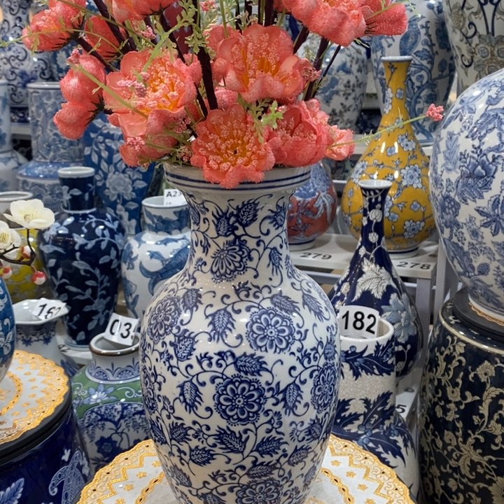 【闪购商品】摆件青花瓷手绘花瓶，高度31厘米