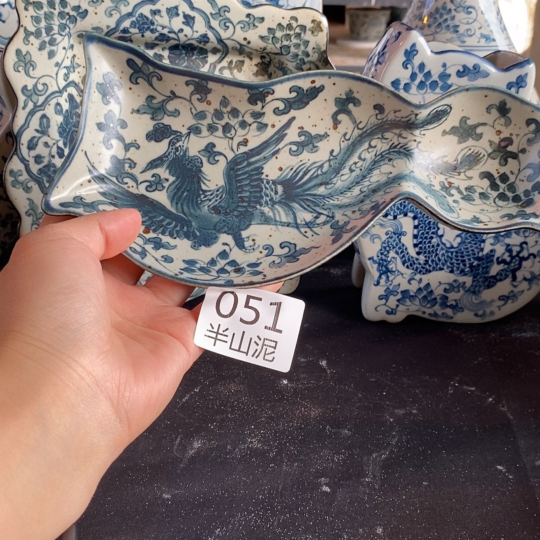 陶手工手绘青花高温陶瓷