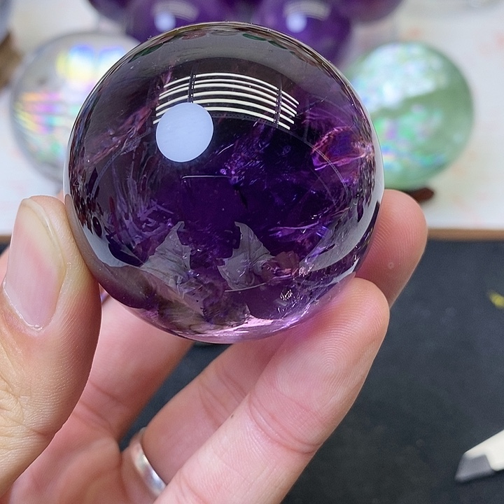 水晶乌拉圭紫水晶球未镶嵌