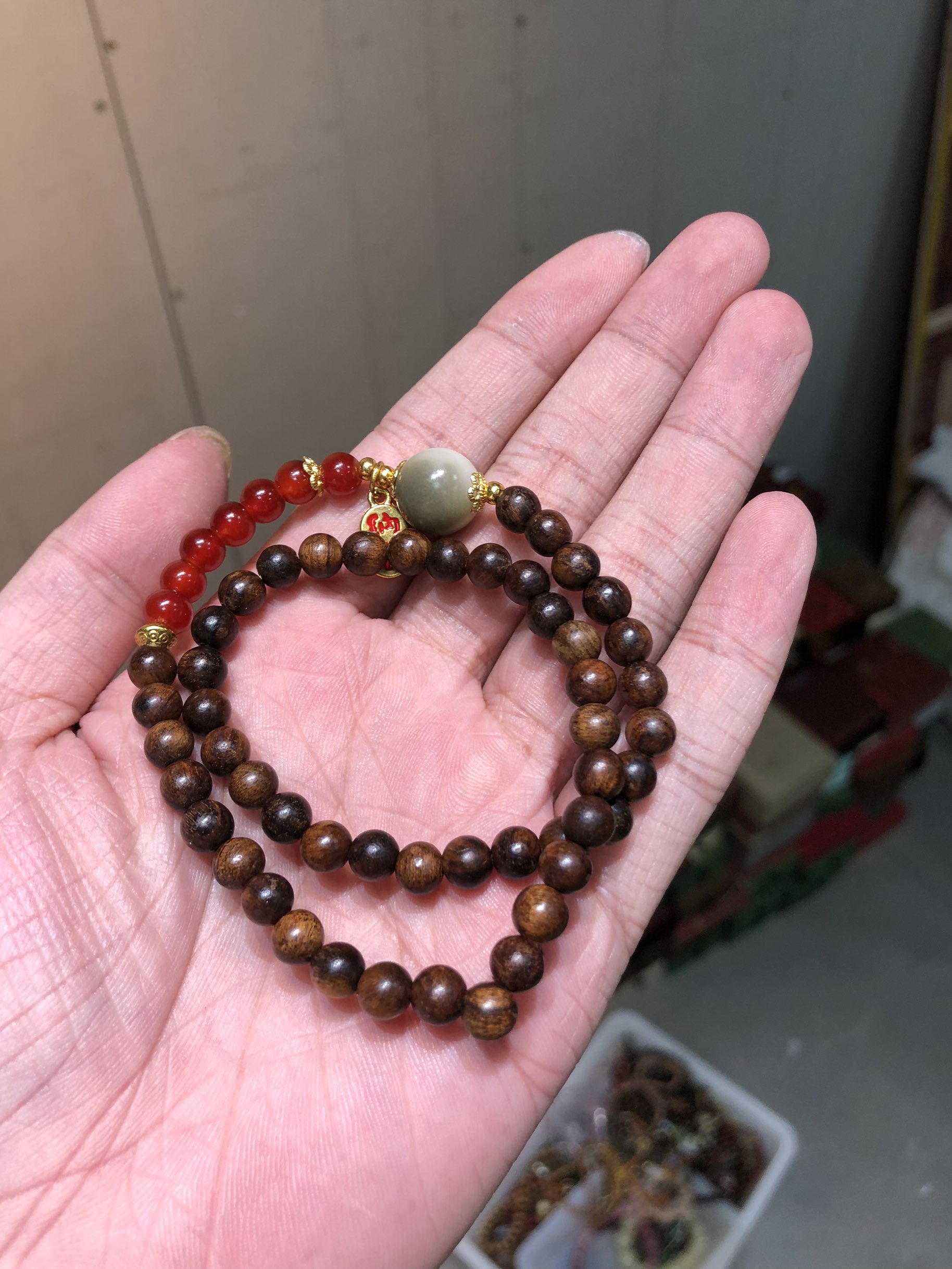 花梨双圈手串无礼盒