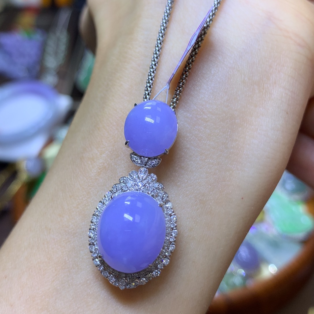 【闪购商品】翡翠颈饰18K金镶嵌翡翠