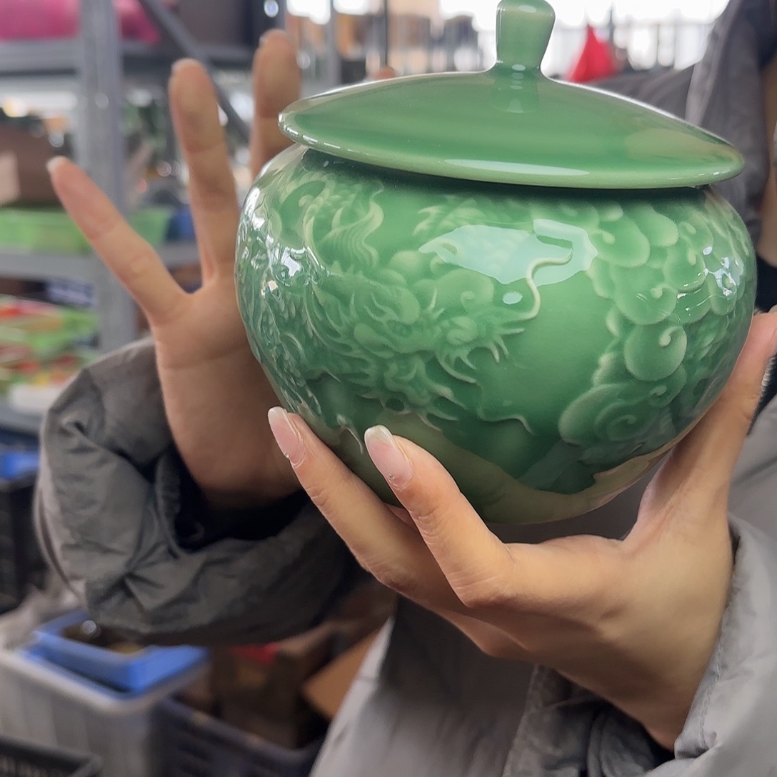 龙泉云间青瓷小米茶器