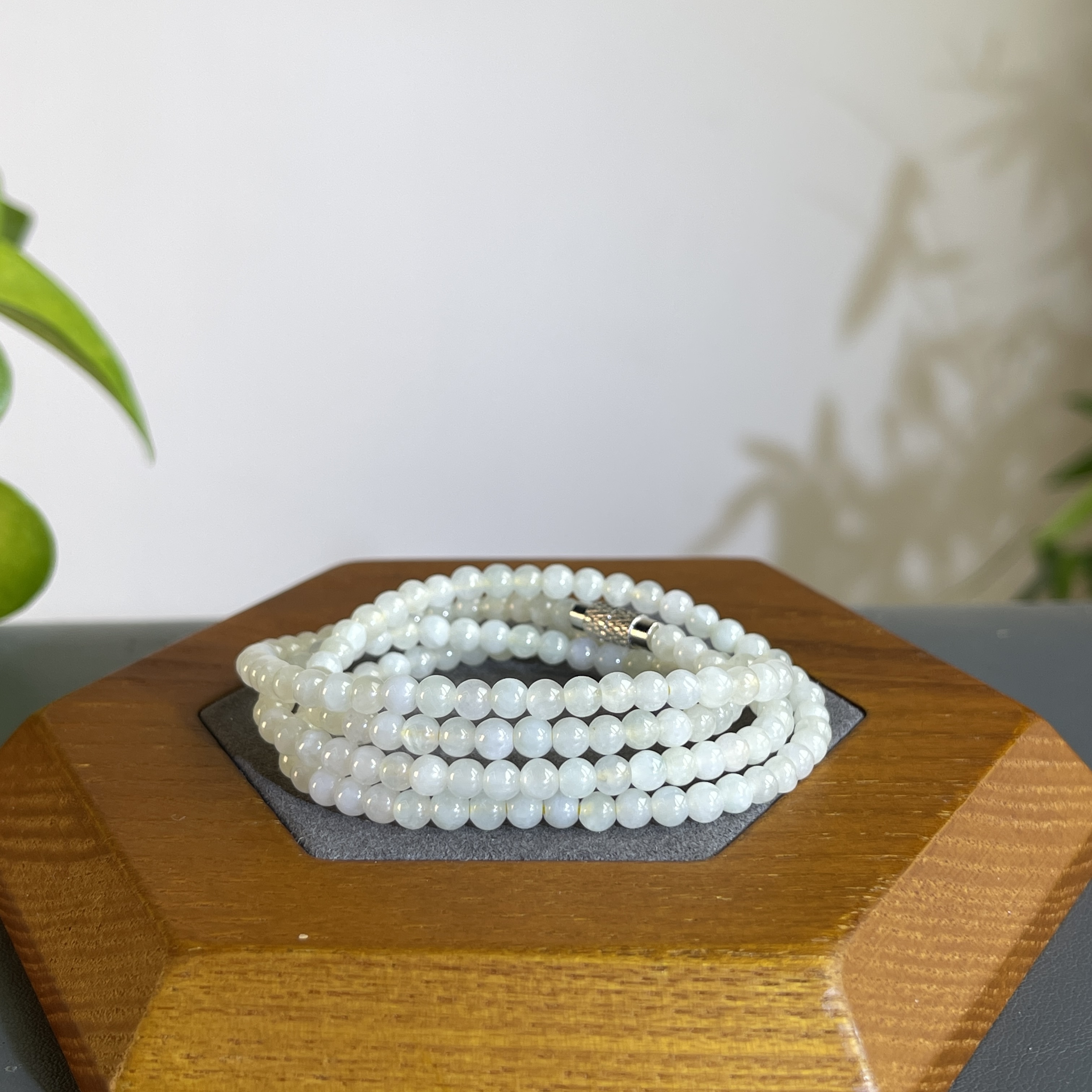 JXB21-03  天然缅甸A货翡翠 翡翠珠链（含配饰）