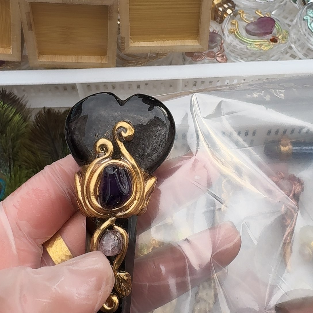 爱***主紫晶颈饰未镶嵌黑
