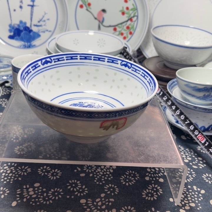 青花玲珑6寸小面碗