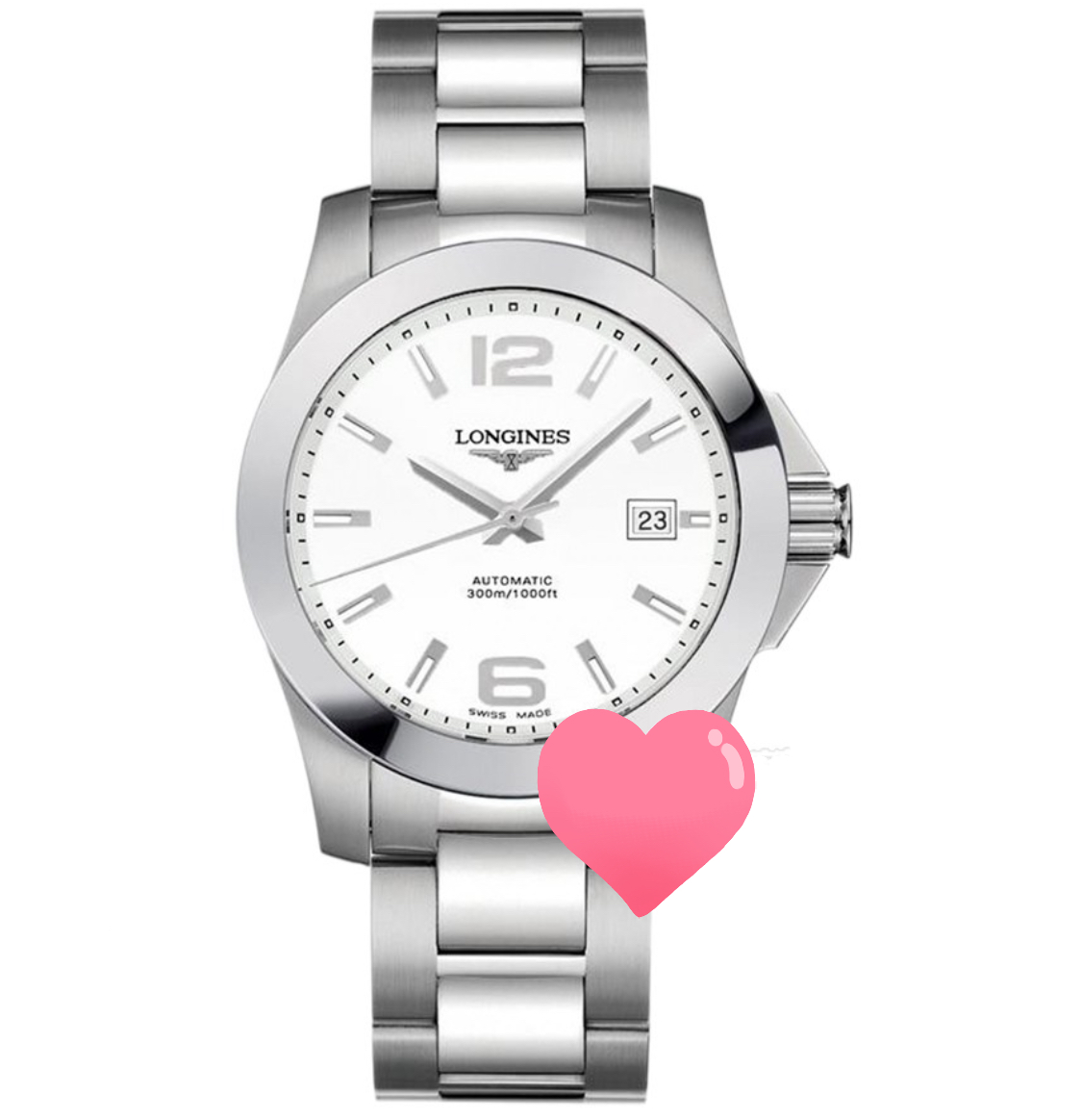 99新 Longines/浪琴 康卡斯676/表径39/自动机械男表