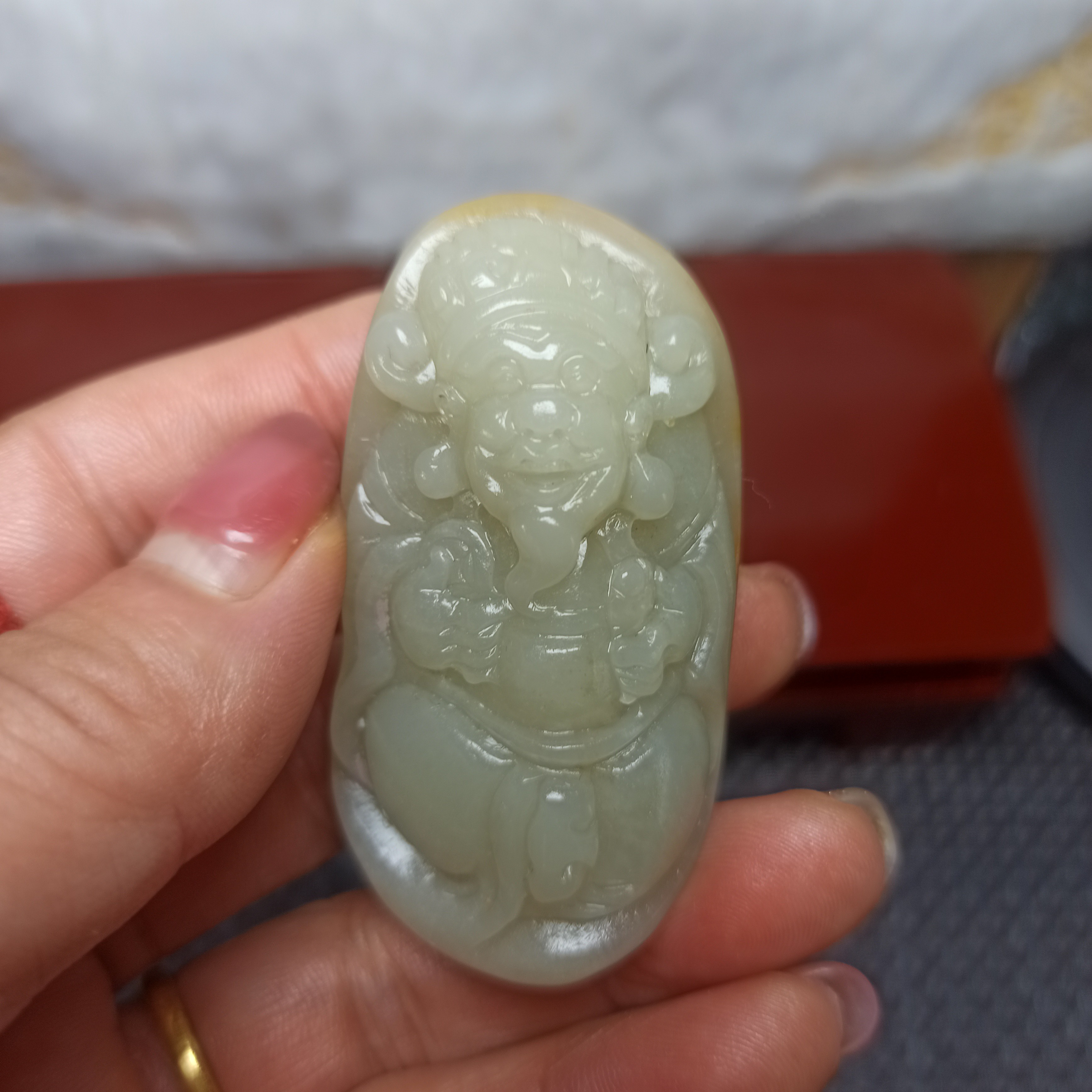 新疆和田玉财神把件