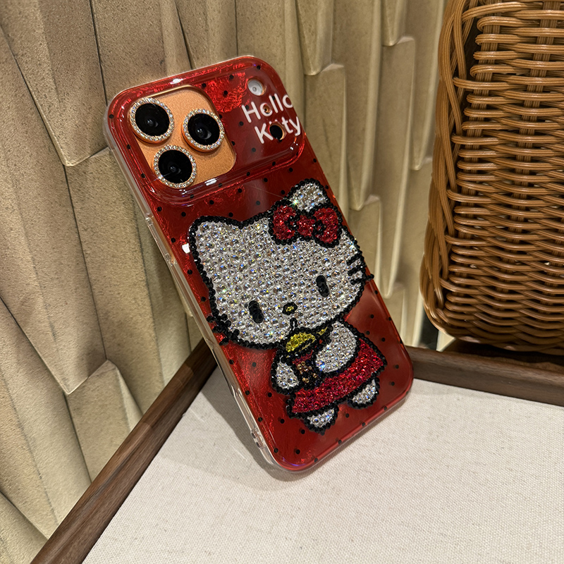 卡通点钻适用苹果17promax手机壳iphone16pro新款15max套14p女i13