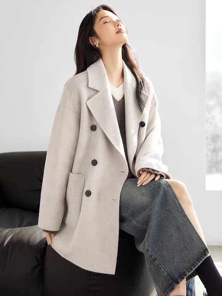 （直播间扣号专用链接）秋冬厚防寒大码毛呢外套厚款保暖学院风