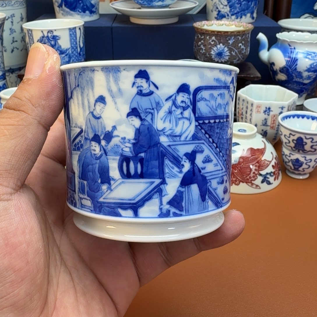 杯子景德全手工手绘陶瓷