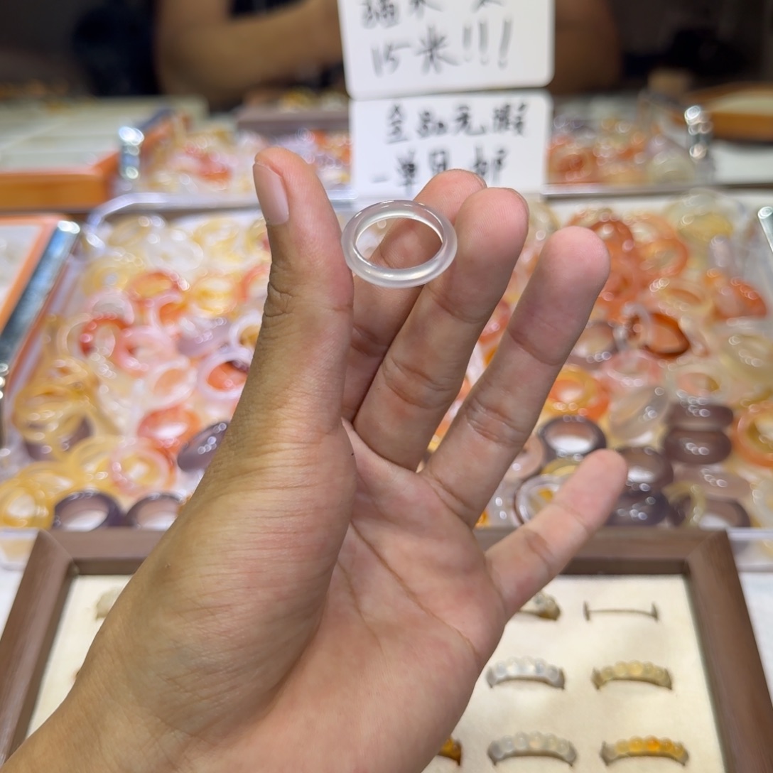 玛瑙/玉髓戒指未镶嵌47号港14