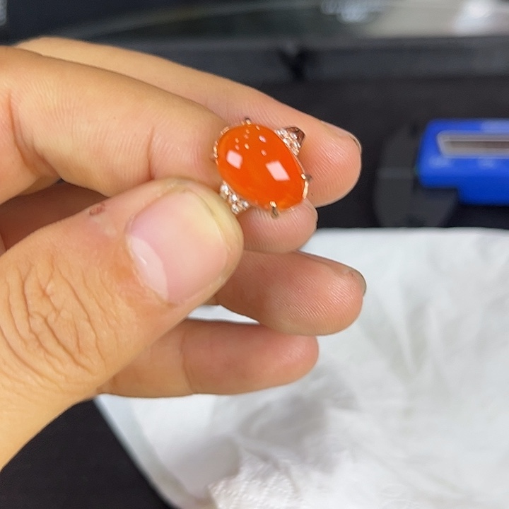 保山南红戒指天然