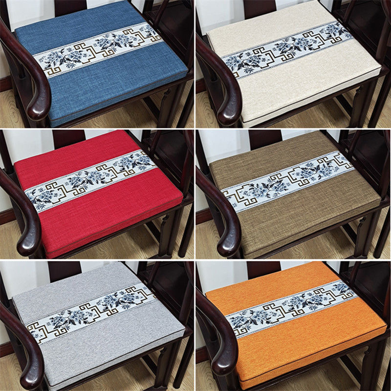 红木沙发坐垫餐椅太师椅茶台椅垫乳胶海绵定做新中式椅子坐垫防滑