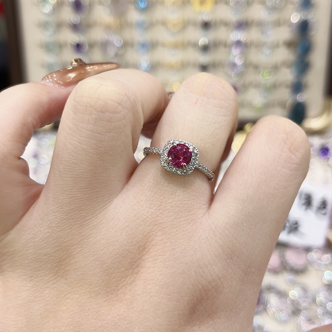 戒指烟晶银S925镶嵌