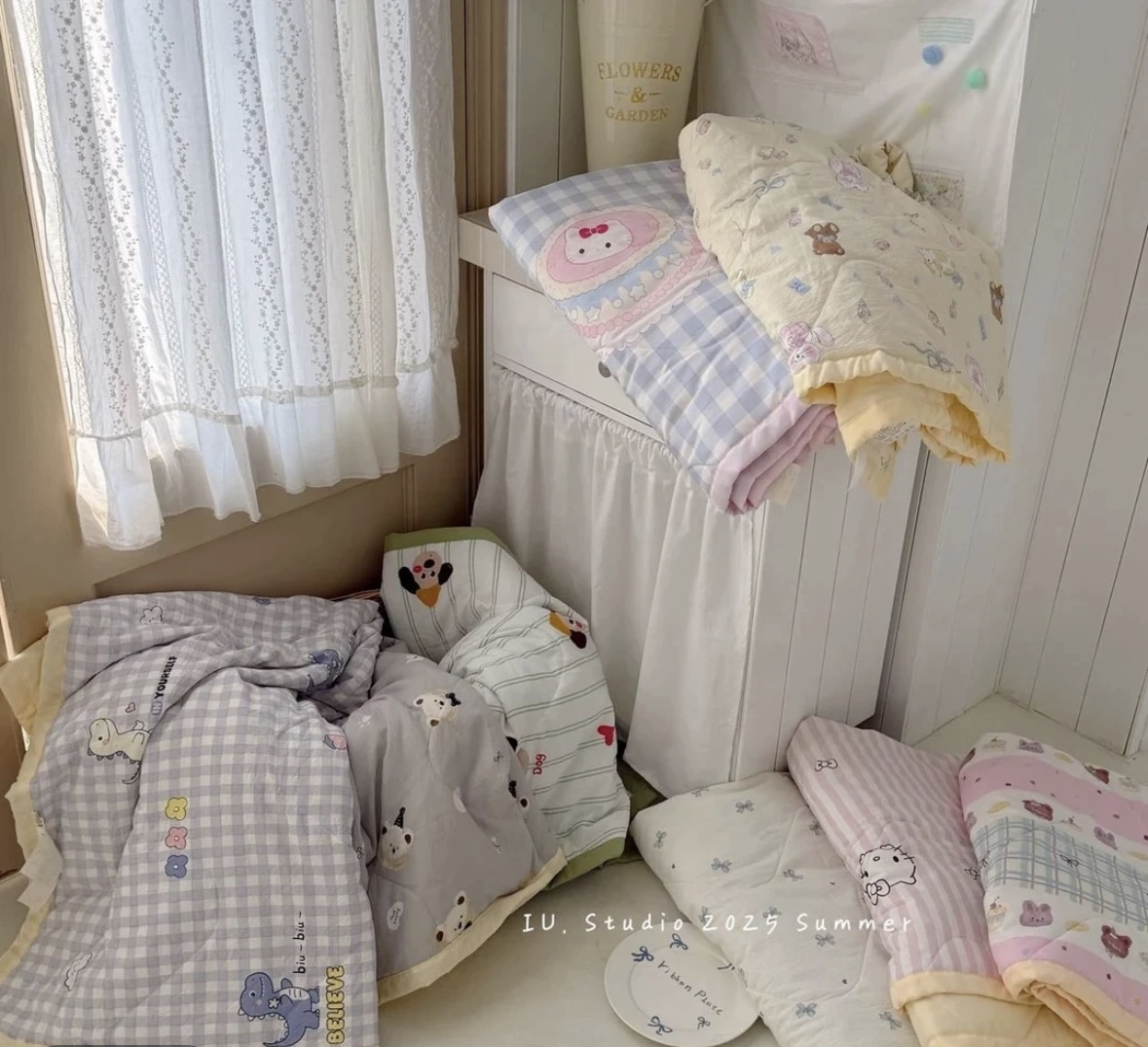 IU-studio 艾柚云感棉空调夏被可爱透气