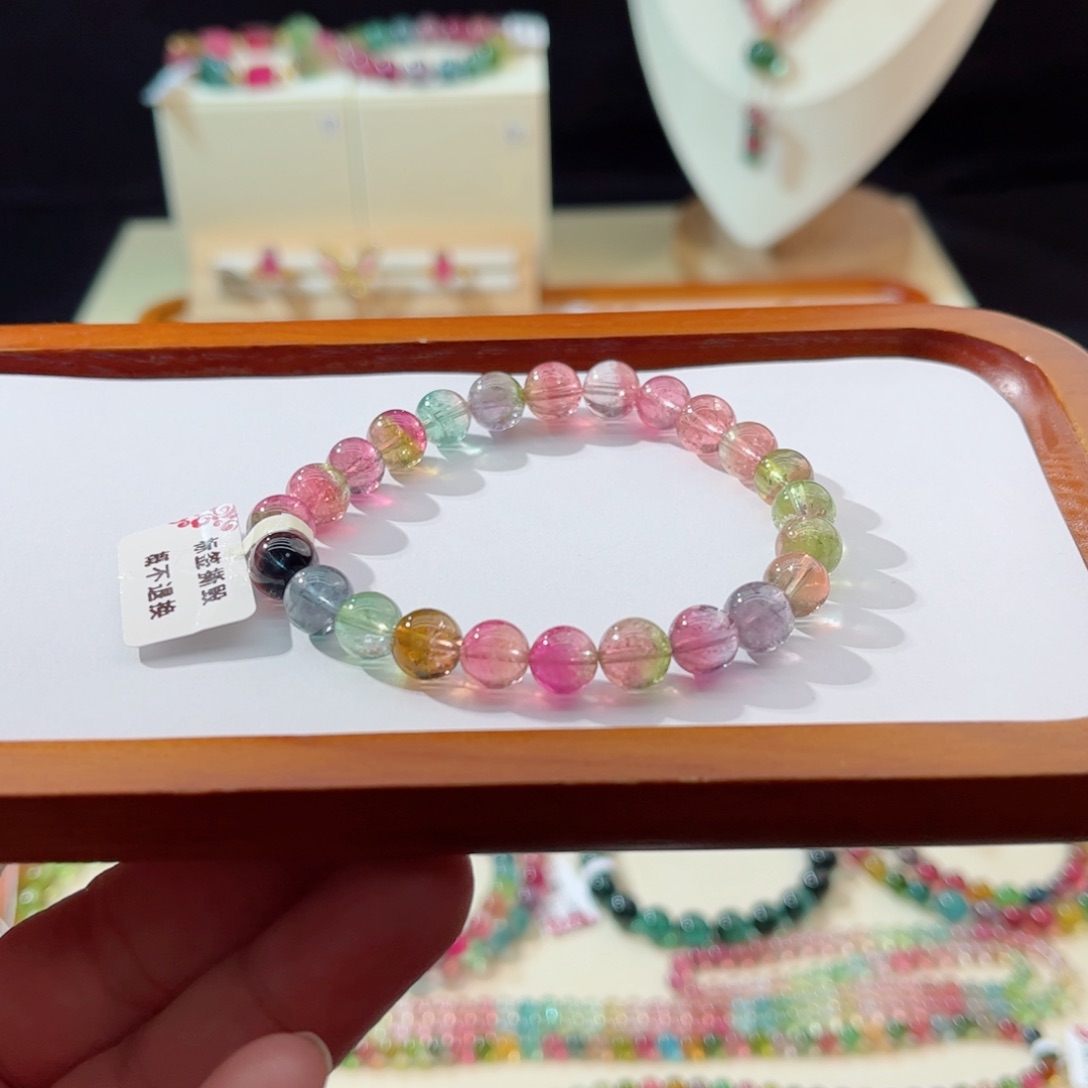 碧玺手串未镶嵌手串