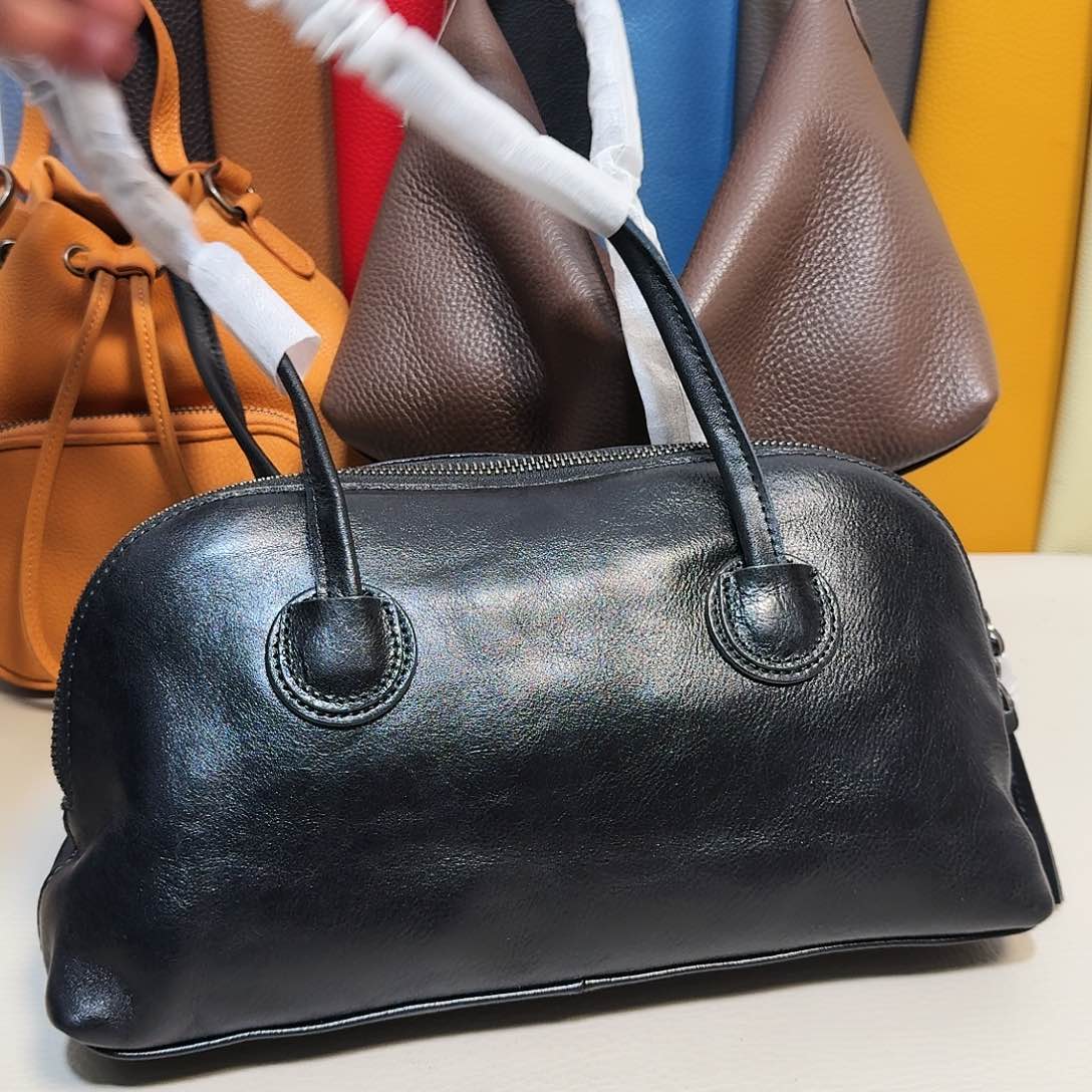 头层牛皮黑色植糅