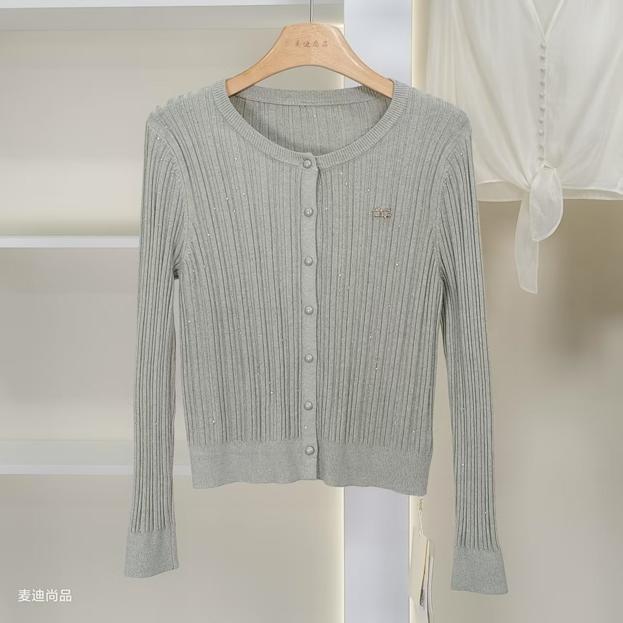 麦迪尚品【设计师】5060921 简约百搭针织衫春季女装专柜撤柜正品