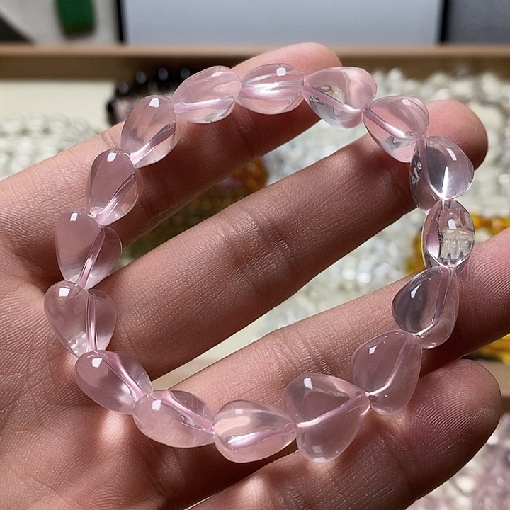 非金属星光粉爱心手串 