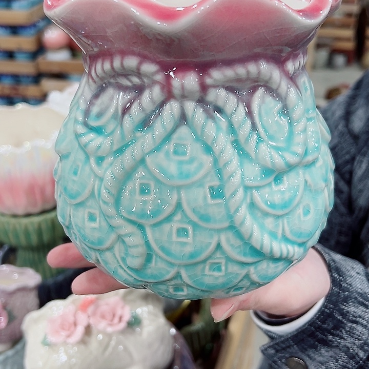 有孔.凑满10元发货多肉陶瓷花盆！