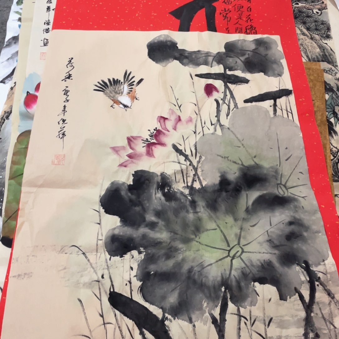 国画国画作品画心一张