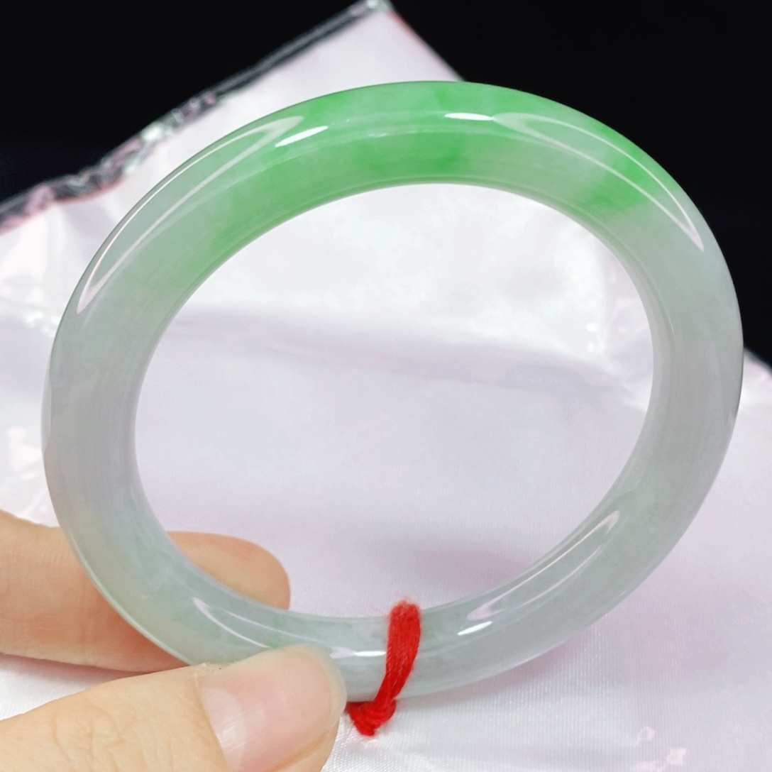 未镶嵌手镯翡翠57圆镯