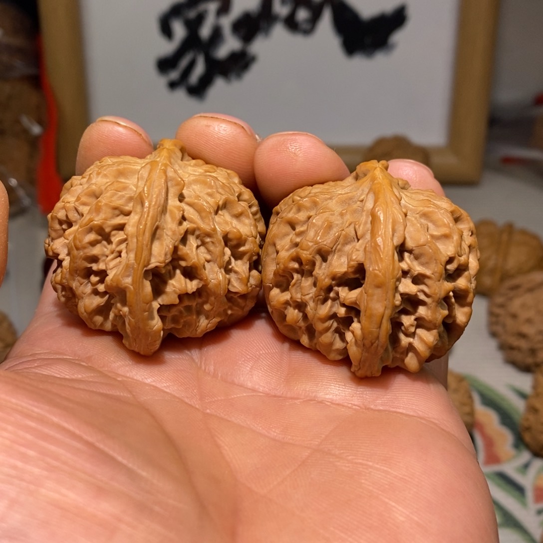文玩核桃把件42尺微修苹果园