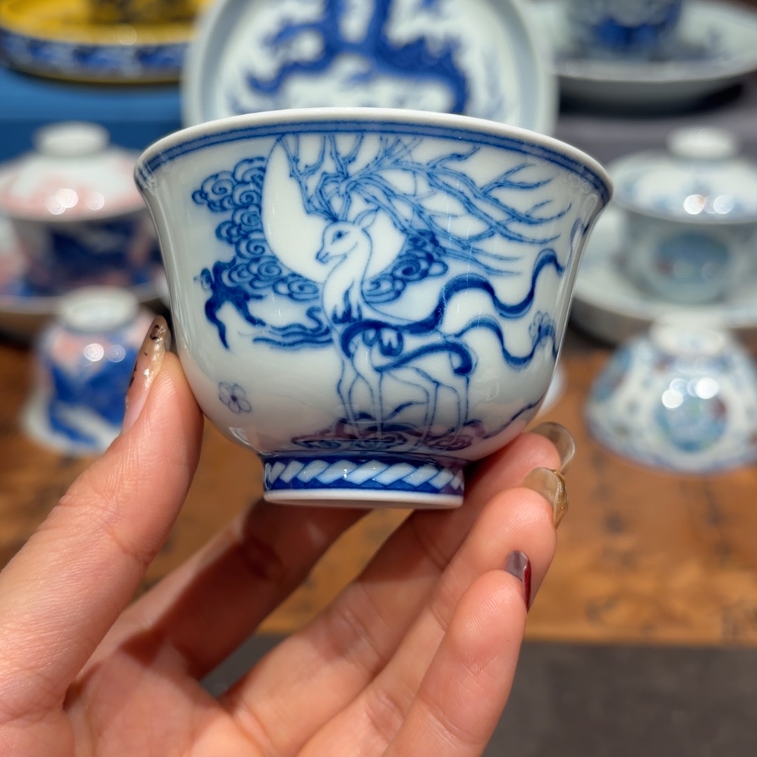 瓷片手工手绘陶瓷茶具