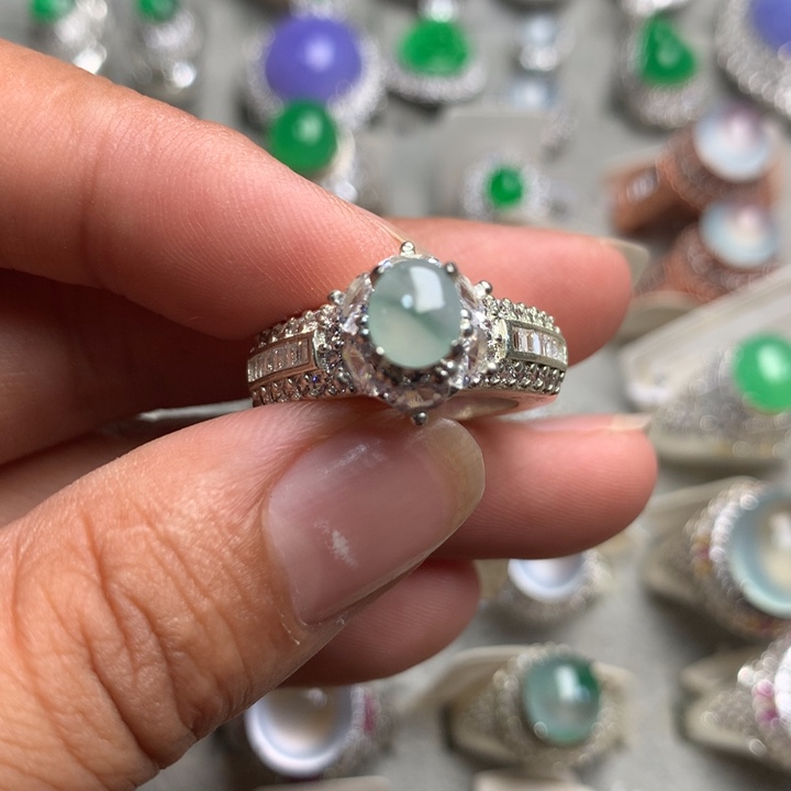 翡翠未镶嵌颈饰天然翡翠戒面