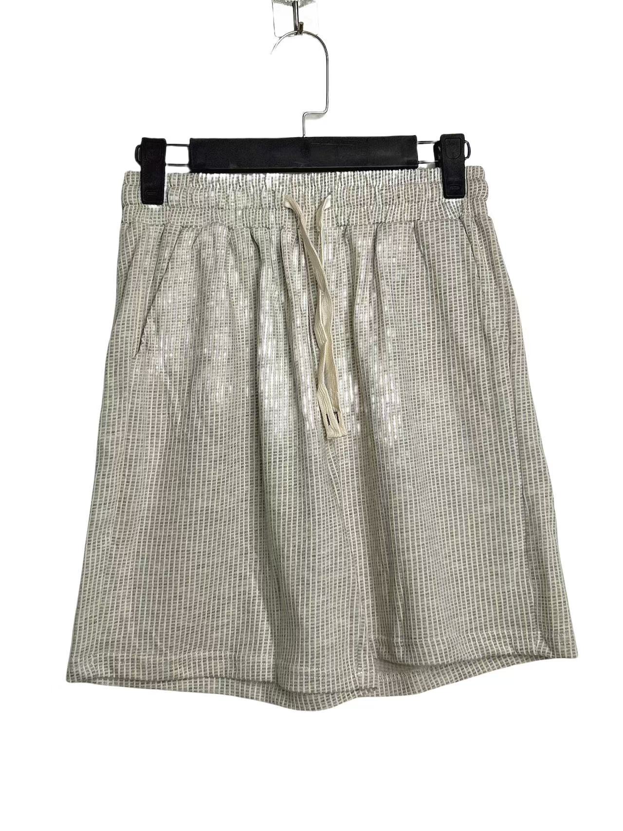 B189女士短裤松紧腰条纹休闲短裤夏季显瘦潮流