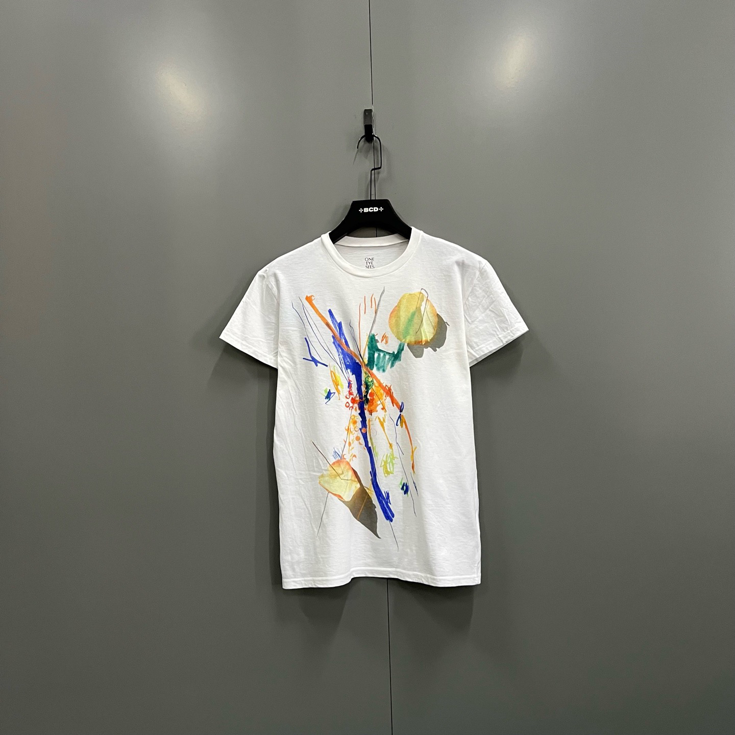 95新 DIOR/迪奥 (ll) 涂鸦印花短袖 L码/208207 无领标