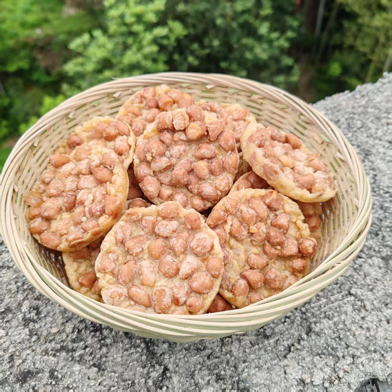 江西特产花生巴月亮巴豆饼粑粑特色美食零食小吃江西特产健康香脆
