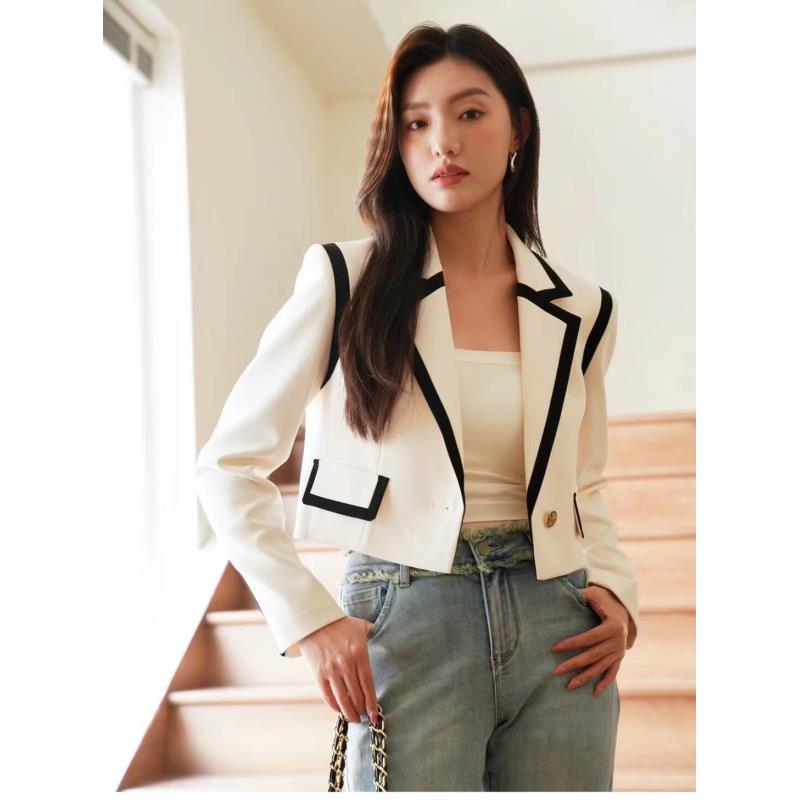 2024春季新品小香风拼接外套