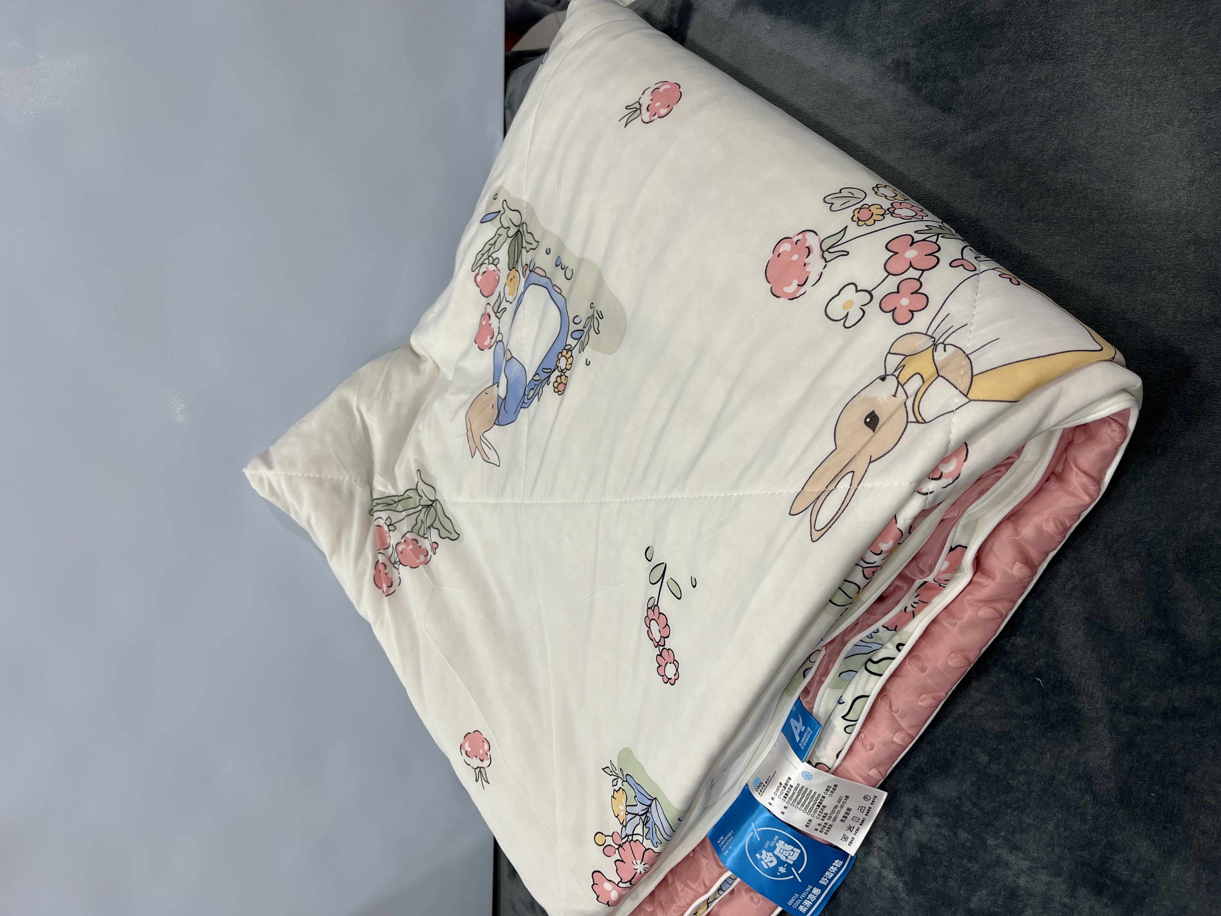 兔子凉感丝凉豆豆夏被200*230cm双人夏凉被可机洗3斤