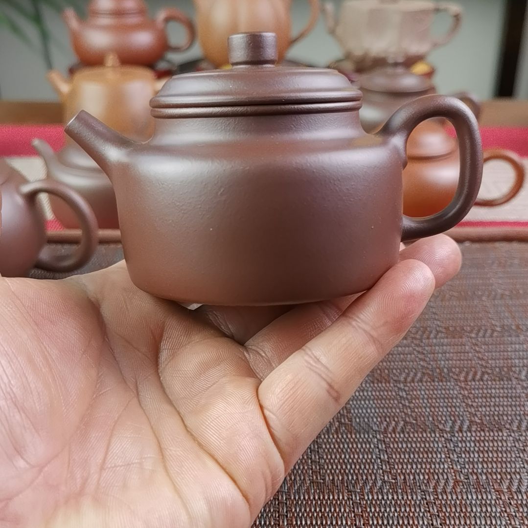 紫砂茶壶紫泥德钟200CC