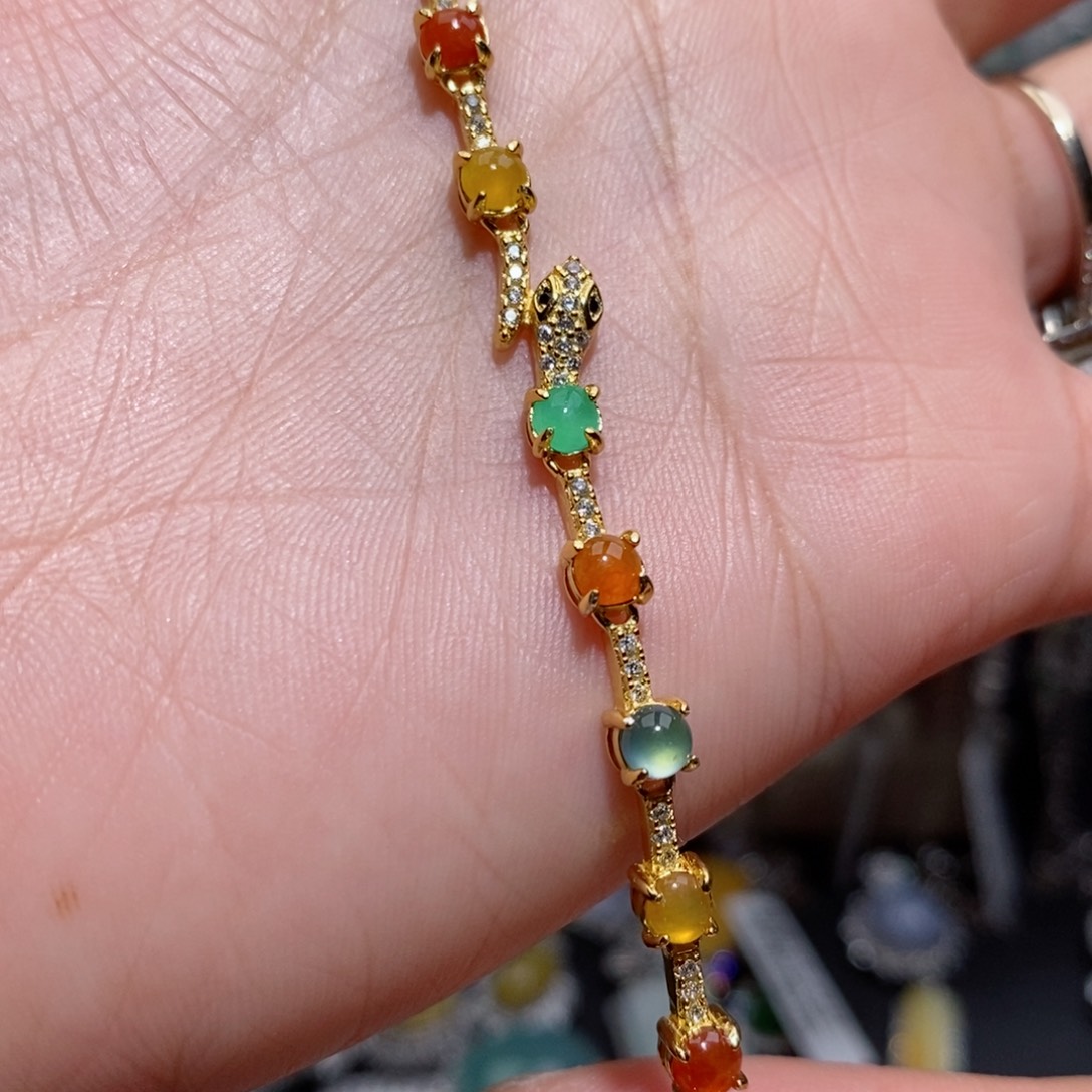 翡翠项链银S925镶嵌  c c c